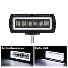 GENERICO - Faro 12 Led Luz Blanco y Ambar con Ojo de Ángel 9D