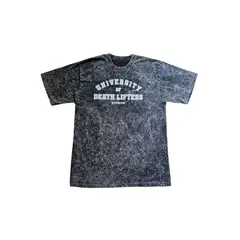 GENERICO - POLO OVERSIZE ACID WASH UNIVERSITY - POLO PARA EL GYM MUJER