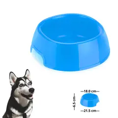 GENERICO - PLATO PARA MASCOTA ESTAMPADO PERRO CELESTE