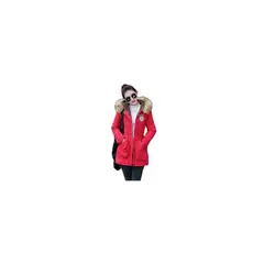 GENERICO - CASACA LARGA PARKA ARMY L ROJO