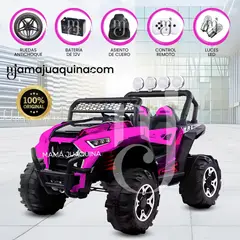 KING - Carro a Batería 4x4 «VOLTRON» Todo Terreno Pink