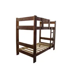 MUEBLES MACRUMO - Camarote 1.5 Plz Pino  De 1.5" x 5"+ Acabado color Chocolate