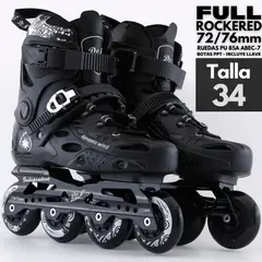 DLF - Patines Freestyle Rockered Profesionales FX8 Talla 34