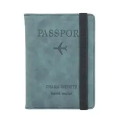 KAST PE - Porta Pasaporte Travel Wallet Modelo RFID BLOCKING - Azul Acero