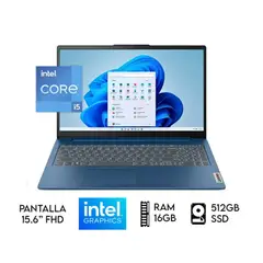 LENOVO - Laptop Core I5 12450h Ram 16gb Disco SSD 512GB 15.6" FHD