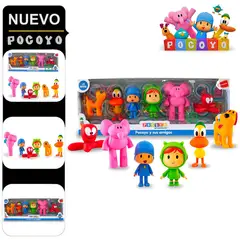POCOYO - Set de Figuras Articulables y sus Amigos 6pcs