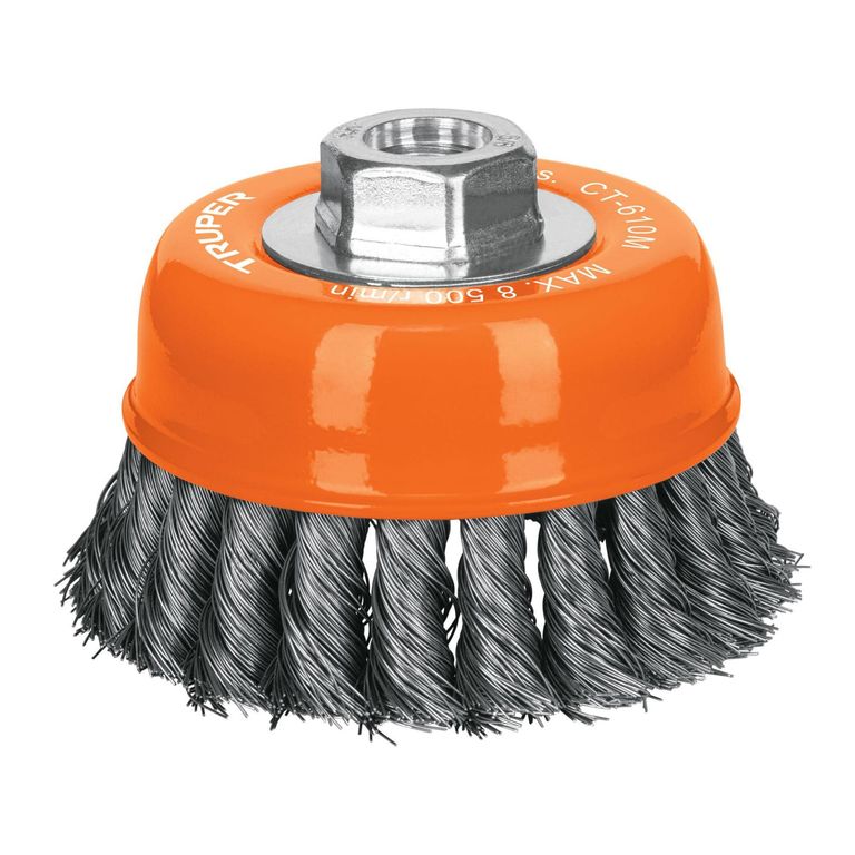 Cepillo metálico Carda tipo copa 4 pulgadas