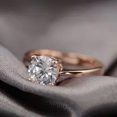 GENERICO - Anillo de Compromiso Adorable Bañado en Oro 18K Aro - Genieka