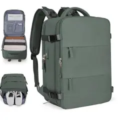 GENERICO - Mochila Viajera de Cabina Premium Verde Militar
