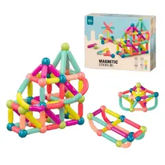 GENERICO - Bloques Magnéticos - 64 Piezas