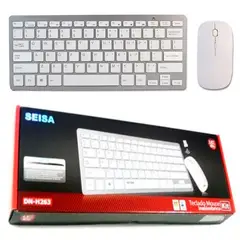 SEISA - Teclado Y Mouse Portatil Bluetooth Inalambrico Usb Oficina