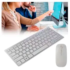 SEISA - Teclado Y Mouse Portatil Bluetooth Inalambrico Usb Oficina