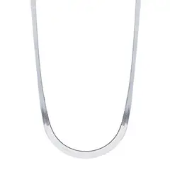 AMBAR JOYERIA - Collar de Plata 925 Espiga Plana Silver
