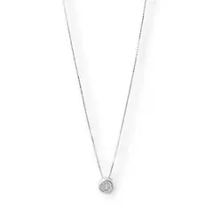 AMBAR JOYERIA - Collar Punto de Luz S Biselado Silver