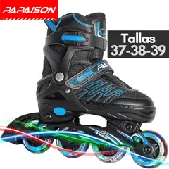 PAPAISON - Patines Lineales Ajustables Clásicos A01 BL Tallas 37-38-39