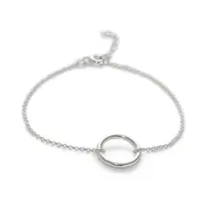 AMBAR JOYERIA - Pulsera de Plata 925 KARMA Argollada Silver