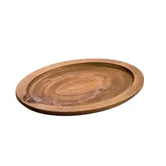 LODGE - Base de madera oval de 23cm x 30cm