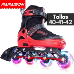 PAPAISON - Patines Lineales Ajustables Adultos A06 RD Tallas 40-41-42