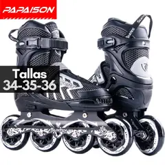 SUXFLY - Patines Ajustables Alta Velocidad BK Tallas 34-35-36