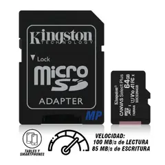 KINGSTON - MEMORIA MICRO SD 64GB