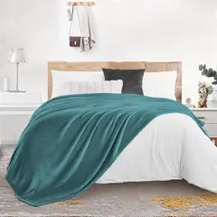 GENERICO - Cubrecama de peluche plaza y media