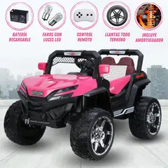 KING - Carro a Batería 4 x 4 «GST EXPERT» Todo Terreno Pink