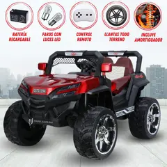 KING - Carro a Batería 4 x 4 «GST EXPERT» Todo Terreno Red