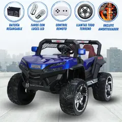 KING - Carro a Batería 4 x 4 «GST EXPERT» Todo Terreno Blue