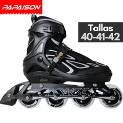 PAPAISON - Patines Lineales Ajustables Adultos F08 BK Tallas 40-41-42