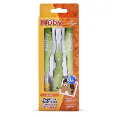NUBY - Set Cepillo Dental X 3 Unidades Verde