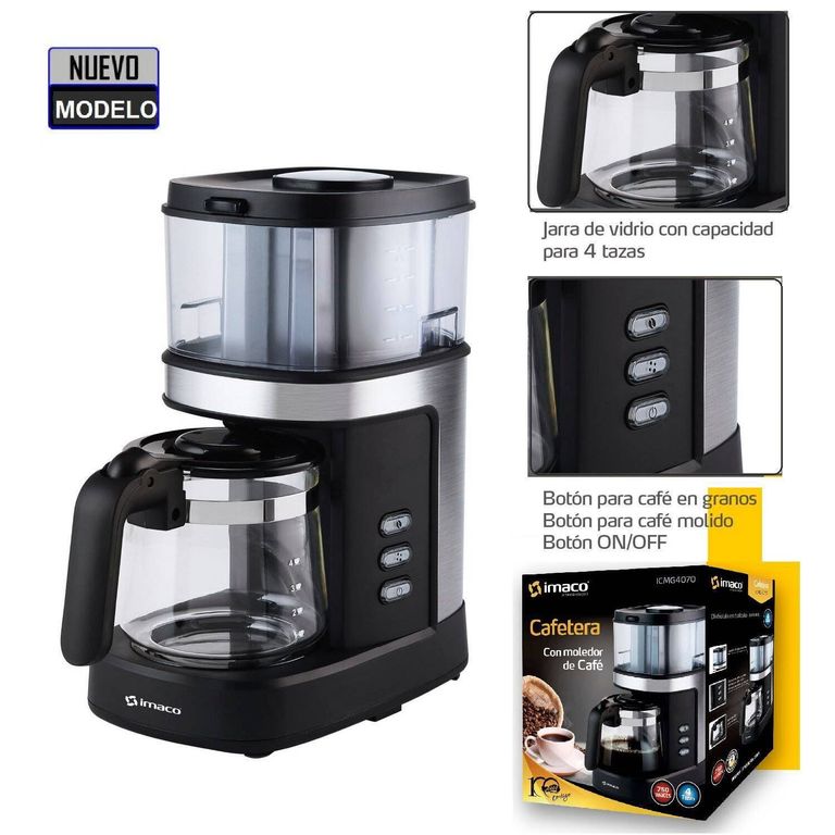 Cafetera con molinillo ICMG4070 750W