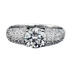 GENERICO - Aro Compromiso Shiny Deluxe Bañado Oro Blanco18K Aniversario Genieka