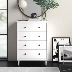 VENTITAS HOME - Cómoda Denia 4 Cajones Blanco