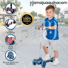 KINGDOM - Scooter para Niños Efecto Bota Humo «KINGDOM I» Blue
