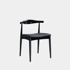 NIHM - Silla de Comedor Moustache New de Madera Negro