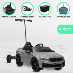 BMW - Carro a Batería con Empujador «M5» Gray
