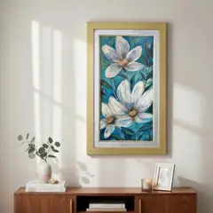 GENERICO - Cuadro Arte Peonia Azulado