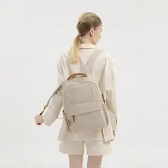 OEM - Mochila Génova con portalaptop hasta 14 - Beige