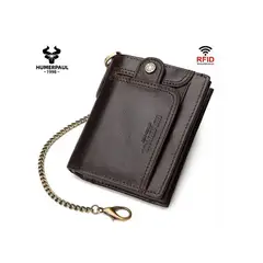GENERICO - Billetera Cuero Genuino Humerpaul con Cadena Dorada