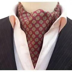 KAST PE - Bufanda Hombre Corbata Ascot Modelo Lionel - Rojo