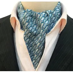 KAST PE - Bufanda Hombre Corbata Ascot Modelo Ronald - Celeste