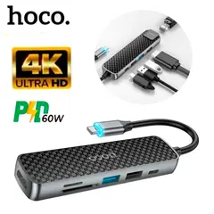 HOCO - Adaptador Hub Tipo C a HDMI / USB 3.0 4 Puertos PC, Laptop, Android