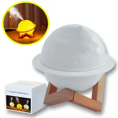 GENERICO - Humificador Difusor Purificador Lampara Led Saturno 3D Decora tu Hogar