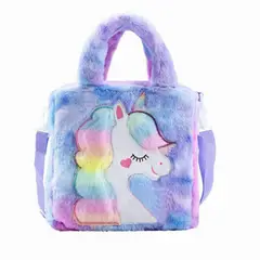 GENERICO - Bolso para Niñas de Unicornio Purpura Lila