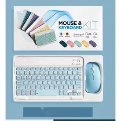 GENERICO - Teclado Mouse Bluetooth Inalambrico Pc Tablet Mac iPad - NEGRO