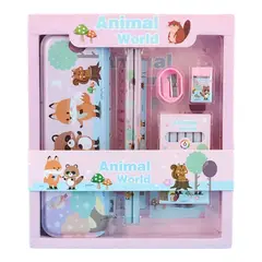 GENERICO - SET ESCOLAR X7 PIEZAS DISEÑO KAWAI NIÑA