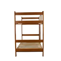 MUEBLES MACRUMO - Camarote de Madera Capirona de 1.5 plz con acabado Cedro