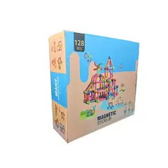 GENERICO - BLOQUES MAGNÉTICOS DE CONSTRUCCIÓN CAJA 128 PIEZAS