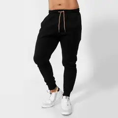 GENERICO - Buzo jogger de algodón para hombre afranelado negro Arcoi