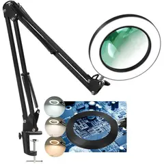 SEISA - Brazo Plegable Lampara Led para Escritorio Lupa 10x